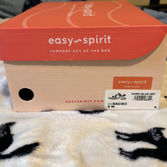 Easy Spirit Size 9 Wide Womens Sandals Waterproof Blue Anatomic Footbed NWOB - Picture 7 of 7